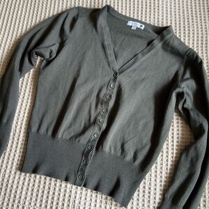 Cotton On Dark Green Button-Up Sweater